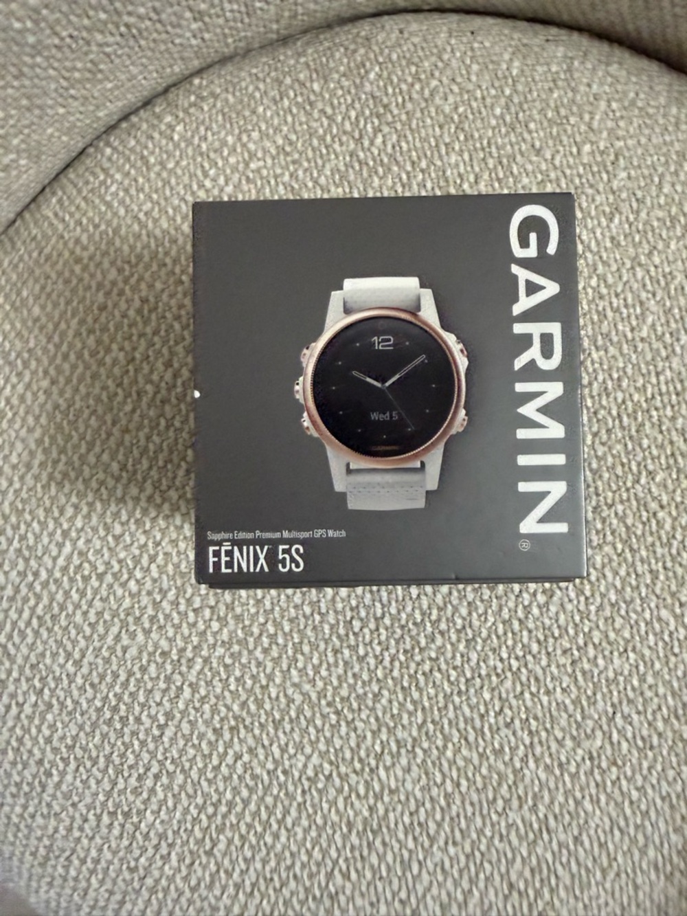 garmin Fenix 5S Rose Gold Watch with White Strap